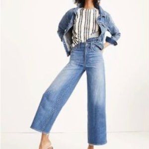 Madewell Wide leg crop jeans with Magic Pockets. Size 27